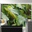 Southeast Asian Style Tropical Rainforest Green Leaves Photo Wallpaper Kitchen Living Room Restaurant Modern Simple Home Decor