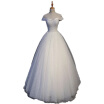 Plus Size Pearls Hand Made Beading Lace Hollow Illusion Bodice Ball Gown Wedding