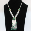 Luxurious Women Bead Multi-level Tassel Long Necklace Turkish Resin Beads Chain Sweater Pendant Necklace Nigeria Bridal Jewelry