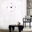 Modern Frameless DIY Wall Clock Large 3D Wall Watch Non Ticking for Living Room Bedroom Kitchen