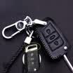 Huashi public key package leather key bag buckle set car accessories B section folding three keys black black line