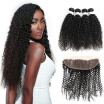 Curly Hair With Closure Lace Front 13x4 Malaysian Kinky Curly Hair Virgin Human Hair