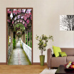 3D Stereo Flowers Gallery Photo Wall Mural Creative DIY Door Sticker PVC Self-Adhesive Living Room Home Decor Fresco 77cmx200cm