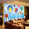 Modern Simple Colorful Balloon Circle Photo Mural Wallpaper Abstract Art Interior Decor Wall Covering Living Room Papel Mural 3D