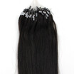 100g Natural Black Micro Bead Loop Ring Remy Human Hair Extensions