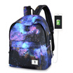 Starry girl student USB charging the leisure Korean style campus Backpack
