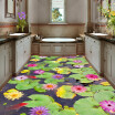 Free Shipping High definition Lotus leaf 3d floor painting thickened restaurant living room bathroom flooring mural 250cmx200cm