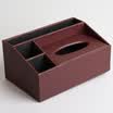 YoujialiangpinMulti-purpose storage box leather tissue box remote control storage box living room tray home black sheepskin pattern large