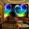 Custom 3D Mural Wallpaper Modern Simple Personas Love Heart Dreamland KTV Bar Decorative Background Photo Wallpaper For Walls 3d