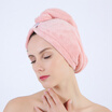 Sanli Super soft strong water absorbent dry hair cap 25x67cm portable quick-drying towel pink