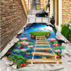 Free shipping photo Lotus Island bathroom walkway 3D floor custom living room 3d stereoscopic wallpaper flooring 250cmx200cm