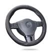 BOLISH Ford models dedicated Fu Rui Si Meng Diou Fox wings Bo Ruijie four seasons universal leather steering wheel cover BT02 black