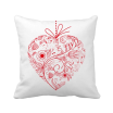 Flowers Vines Valentines Day Red Square Throw Pillow Insert Cushion Cover Home Sofa Decor Gift