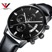 Relogio Masculino 2018 New Quartz Wristwatch Brand Fashion Men Watch Leather Strap Chronograph watches Waterproof Erkek Kol Saati