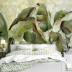 Custom Mural Wallpaper For Living Room Retro Banana Leaves Wall Mural 3D Embossed Non-Woven Seamless Photo Wall Paper Home Decor