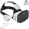 VR Headset Virtual Reality Goggles with Headphones&Remote Movie Games 3D Glasses fits Myopia for Phones within 35-62 inches