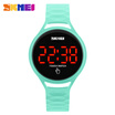 2018 LED Man Women Touch Screen Waterproof Digital Watch Men SKMEI Brand Students Fashion Sports Watches Pu strap Wristwatches