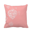 Pink Heart Flowers Valentines Day Square Throw Pillow Insert Cushion Cover Home Sofa Decor Gift