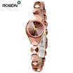 ROSDN TOP Brand Luxury Women Bracelet Watches Gift Set Fashion Women Dress wrist watch Ladies Quartz Rose Gold Watch Waterproof