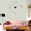 Wall ClockModern Frameless DIY Wall Clock Large 3D Wall Watch Non Ticking for Living Room Bedroom Kitchen