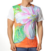 Fashion Mens O-Neck Tops Casual Flower Print Pullover T-Shirts
