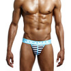 JOCKMAIL Mens Underwear Thongs Sexy Stripe Ding Pants Cotton Sweat Appeal Panties GAY