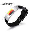 National Flag Bracelets Bangles Portugal Russia England Australia Belgium Spain France Germany Brazil Fashion