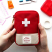Shouyou Outdoor Travel Portable Mini Portable Small Pill Box First Aid Kit Drugs Pill Box Small Storage Bag Medical Bag JD-SN-14 Red