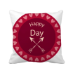 Happy Day Crossing Arrows Heart Square Throw Pillow Insert Cushion Cover Home Sofa Decor Gift