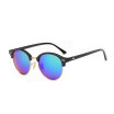 Retro Rivet Round Sunglasses Men Classic Brand Designer Unisex Sun Glasses Half Frame Oculos Gafas