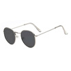 Metal round sunglasses Designer Wrap Oval Goggle Ornamental Fashion popular Round sunglasses reflective Adumbral glasses