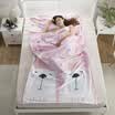 Wolf walker dirty sleeping bag cotton portable travel tourist hotel hotel anti-dirty sheets adult indoor bear powder 200230cm LXZ-2033