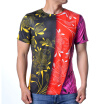 Fashion Mens O-Neck Flower Print Pullover T-Shirts