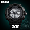 Men Sports Watches Fashion Military Watches Dual Time Digital LED Analog Quartz Swim Wristwatch