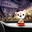 Light shade guangyin car car decoration car accessories jewelry cartoon handmade simulation shaking head puppy crafts auspicious