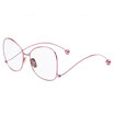 LIKEUS New Fashion eyewear Oversized round women glasses cute clear lens glasses brand vintage Metal big frame eyeglasses