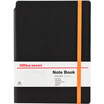 Office Depot OD2032O ribbon series notepad notebook diary black leather orange strap can be inserted pen 32K