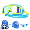 Youyou children goggles box waterproof&fog HD boys&girls swimming goggles transparent swimming glasses equipment pink colorful 6733