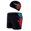 Youyou men&39s swim trunks hot springs swimming trunks goggles suit large size swimming suit male Z23107 black 4XL 200-250 kg