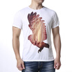 Mens Summer Eagle Printed Fit Tees