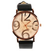 Fashion Big Numbers Convex Mirror Leather Band Women Girl Quartz Wrist Watch Fashion Big Numbers Convex Mirror Leather Band Women Girl Quartz Wrist Watch