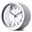 TXL round metal dial alarm clock student simple lazy bedside small alarm clock creative childrens clock silver