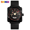 SKMEI Luxe Creative Quartz heren Horloges Fashion Zwart Rvs Mesh Band Casual Horloge Mannen Klok Relogio Masculino