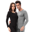 Antarctic Qiuyi Qiuku men&women stretch cotton autumn clothes long pants bottoming cotton sweater youth middle&old aged thermal underwear set NE63D1011112 male hemp gray L