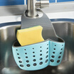 Ou Runzhe sink drain basket dishwashing brush rag storage hanging basket kitchen sink basin hanging faucet thick blue