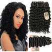YAVIDA Hair Indian Deep Curly Weave 3 Bundle Raw Indian Human Hair Extension Human Hair Weave Virgin Indian