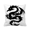 Dragon Animal Art Grain Silhouette Square Throw Pillow Insert Cushion Cover Home Sofa Decor Gift