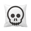 Frank Black Skeleton Chat Emoji Square Throw Pillow Insert Cushion Cover Home Sofa Decor Gift