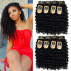 YAVIDA Hair Malaysian Curly Virgin Hair Extension 4 Bundles Malaysian Deep Wave Virgin Hair Tangle-Free Curly Weave Human Hair Bun