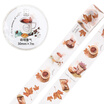 Kinbor handbook wide version&paper tape 40mm7m retro hand book sticker color tape coffee newspaper DTB64245